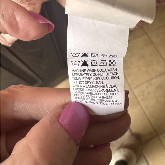 Lucky Brand Top Womens Small Red Floral V-neck Long Sleeve Boho Peasant - Picture 7 of 13